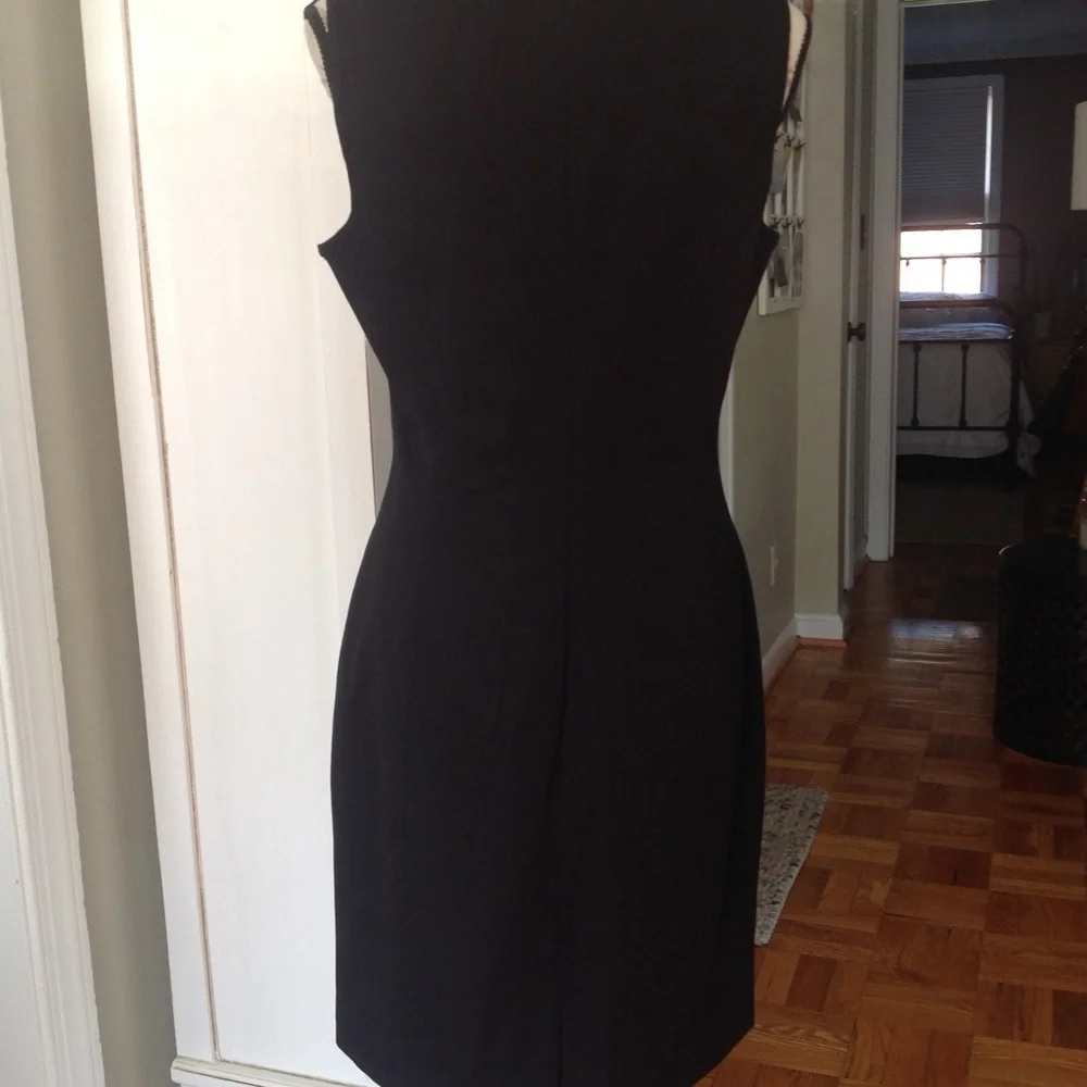 NWOT Banana Republic Sloan black/tan color block dress - Picture 4 of 5